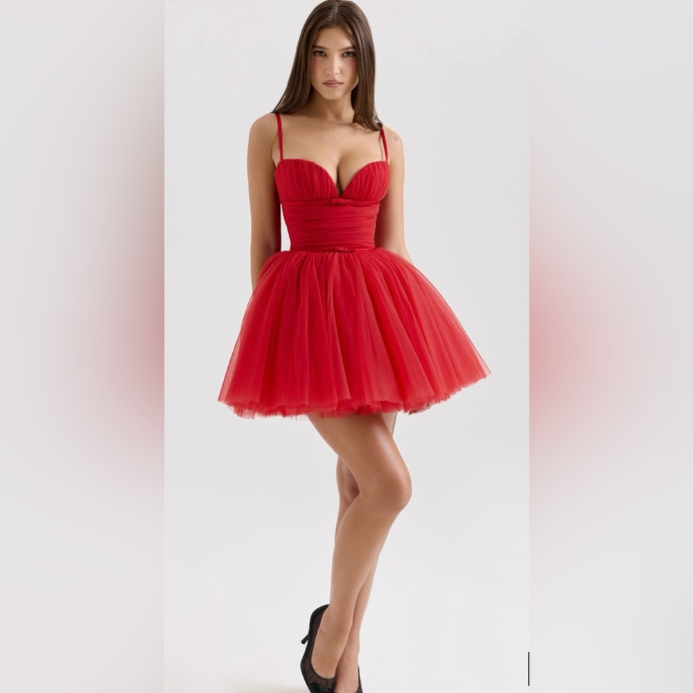 House of CB Princess Red Mini Tulle Dress